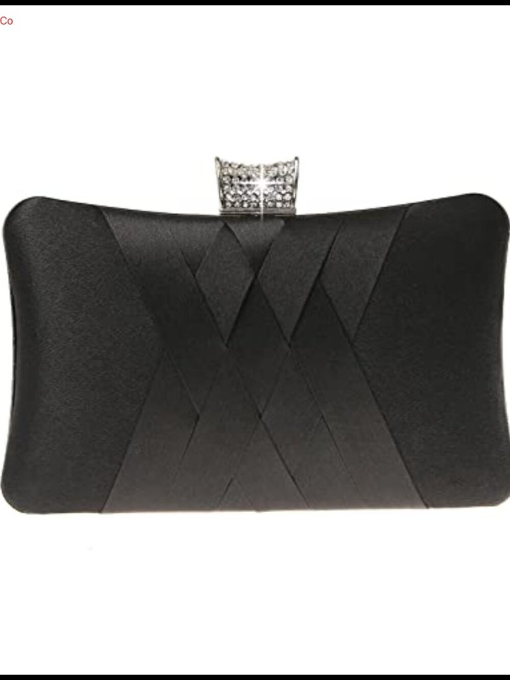 Satin Diamante Clutch Rhinestone Evening Bridal Prom Party Crossbody Purse